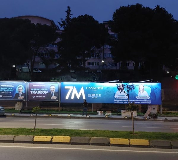 Trabzon Çukurova Grup Güneş Enerjili Billboard Aydınlatma